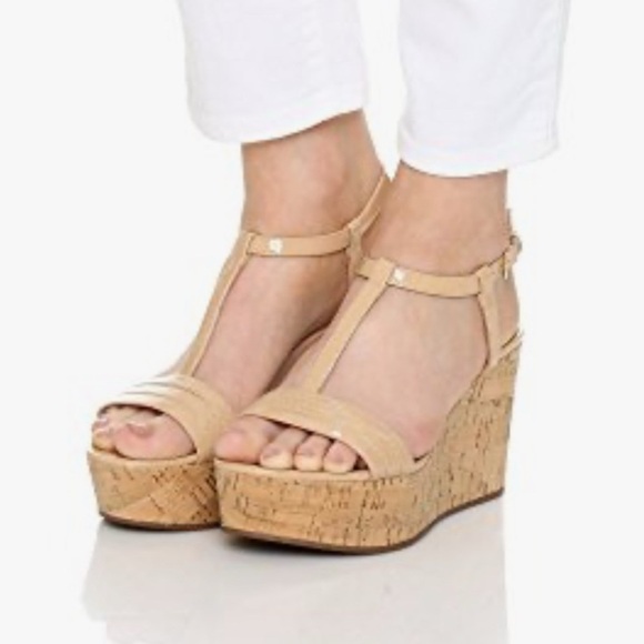 Kate Spade Tan Wedge Sandals with‎ Ankle Straps Size 8 - Picture 12 of 12